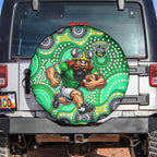 Canberra Raiders Spare Tire Cover Aboriginal Dot Pattern - Rugby Mascot Heritage Pride