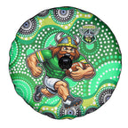 Canberra Raiders Spare Tire Cover Aboriginal Dot Pattern - Rugby Mascot Heritage Pride