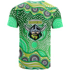 Canberra Raiders T Shirt Aboriginal Dot Pattern - Rugby Mascot Heritage Pride