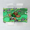 Canberra Raiders Tablecloth Aboriginal Dot Pattern - Rugby Mascot Heritage Pride