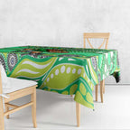 Canberra Raiders Tablecloth Aboriginal Dot Pattern - Rugby Mascot Heritage Pride