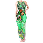 Canberra Raiders Tank Maxi Dress Aboriginal Dot Pattern - Rugby Mascot Heritage Pride