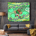 Canberra Raiders Tapestry Aboriginal Dot Pattern - Rugby Mascot Heritage Pride