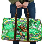 Canberra Raiders Travel Bag Aboriginal Dot Pattern - Rugby Mascot Heritage Pride
