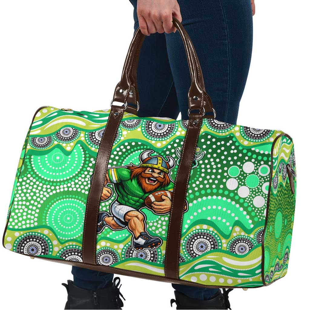 Canberra Raiders Travel Bag Aboriginal Dot Pattern - Rugby Mascot Heritage Pride