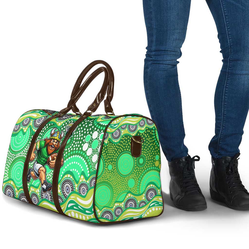 Canberra Raiders Travel Bag Aboriginal Dot Pattern - Rugby Mascot Heritage Pride