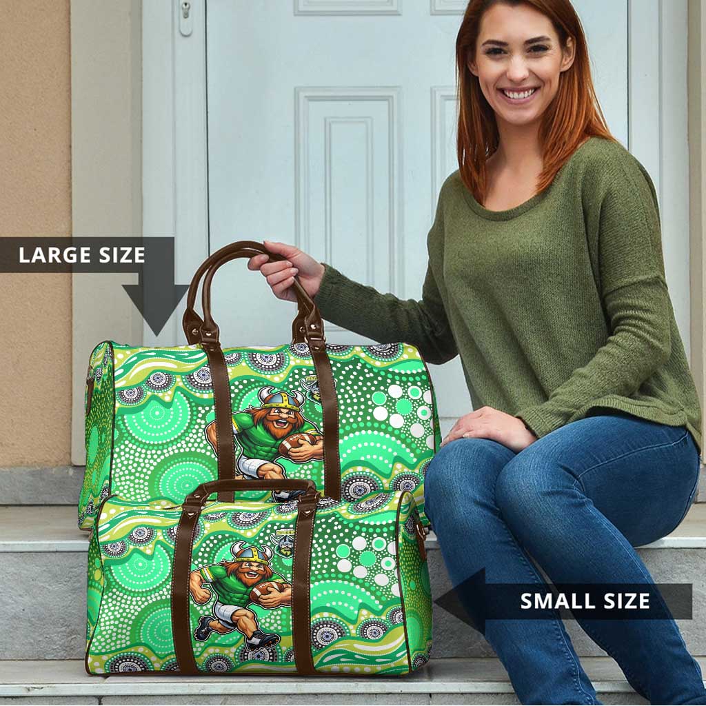 Canberra Raiders Travel Bag Aboriginal Dot Pattern - Rugby Mascot Heritage Pride