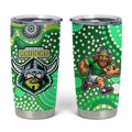 Canberra Raiders Tumbler Cup Aboriginal Dot Pattern - Rugby Mascot Heritage Pride
