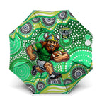 Canberra Raiders Umbrella Aboriginal Dot Pattern - Rugby Mascot Heritage Pride