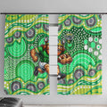 Canberra Raiders Window Curtain Aboriginal Dot Pattern - Rugby Mascot Heritage Pride