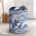 Canterbury-Bankstown Bulldogs Laundry Basket Aboriginal Dot Pattern - Rugby Mascot Heritage Pride