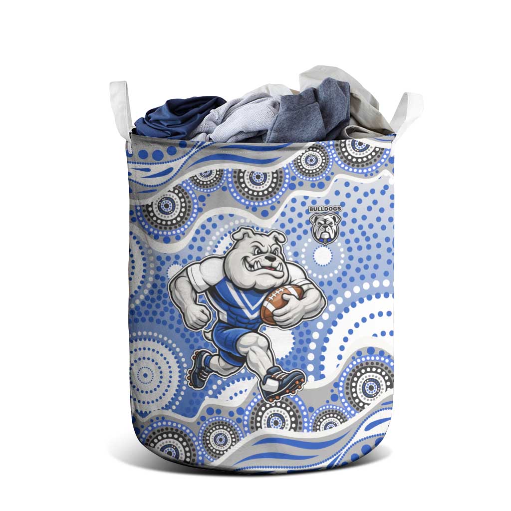 Canterbury-Bankstown Bulldogs Laundry Basket Aboriginal Dot Pattern - Rugby Mascot Heritage Pride