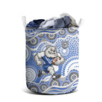 Canterbury-Bankstown Bulldogs Laundry Basket Aboriginal Dot Pattern - Rugby Mascot Heritage Pride