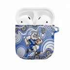 Canterbury-Bankstown Bulldogs AirPods Case Aboriginal Dot Pattern - Rugby Mascot Heritage Pride