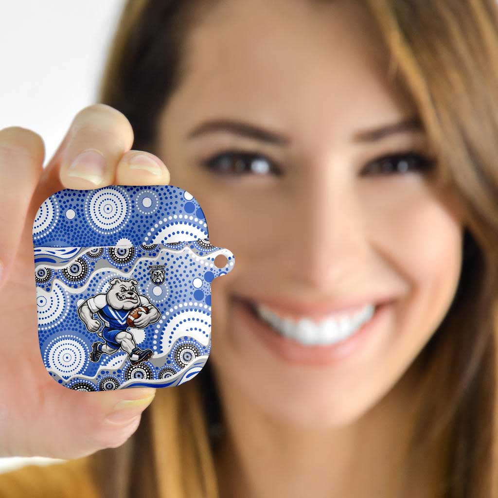 Canterbury-Bankstown Bulldogs AirPods Case Aboriginal Dot Pattern - Rugby Mascot Heritage Pride