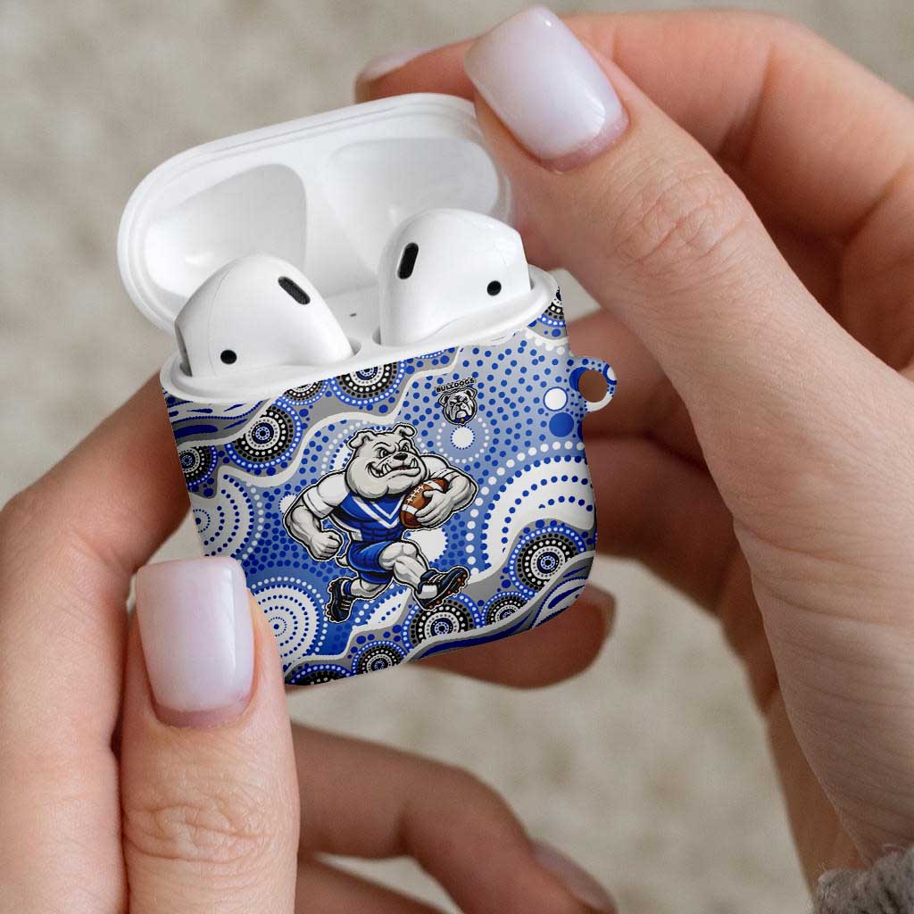 Canterbury-Bankstown Bulldogs AirPods Case Aboriginal Dot Pattern - Rugby Mascot Heritage Pride