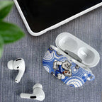 Canterbury-Bankstown Bulldogs AirPods Case Aboriginal Dot Pattern - Rugby Mascot Heritage Pride