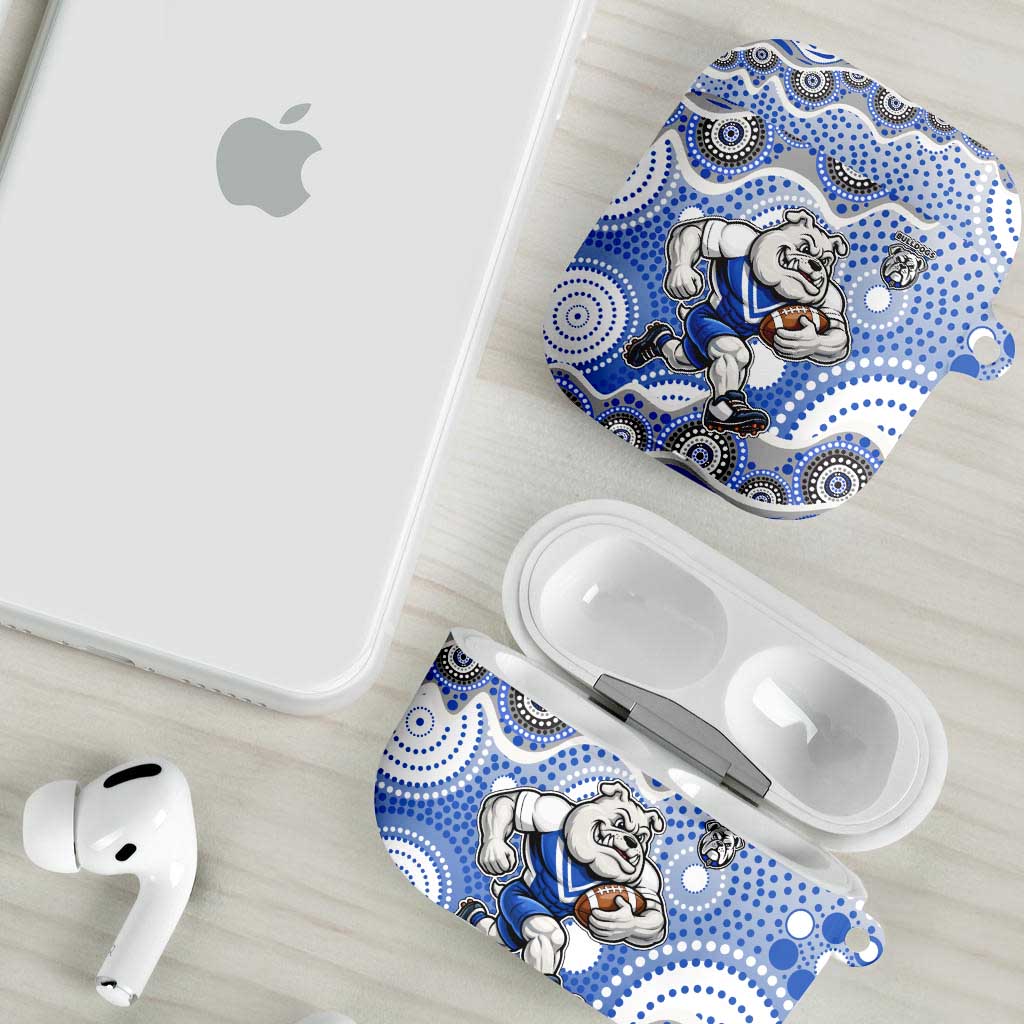 Canterbury-Bankstown Bulldogs AirPods Case Aboriginal Dot Pattern - Rugby Mascot Heritage Pride