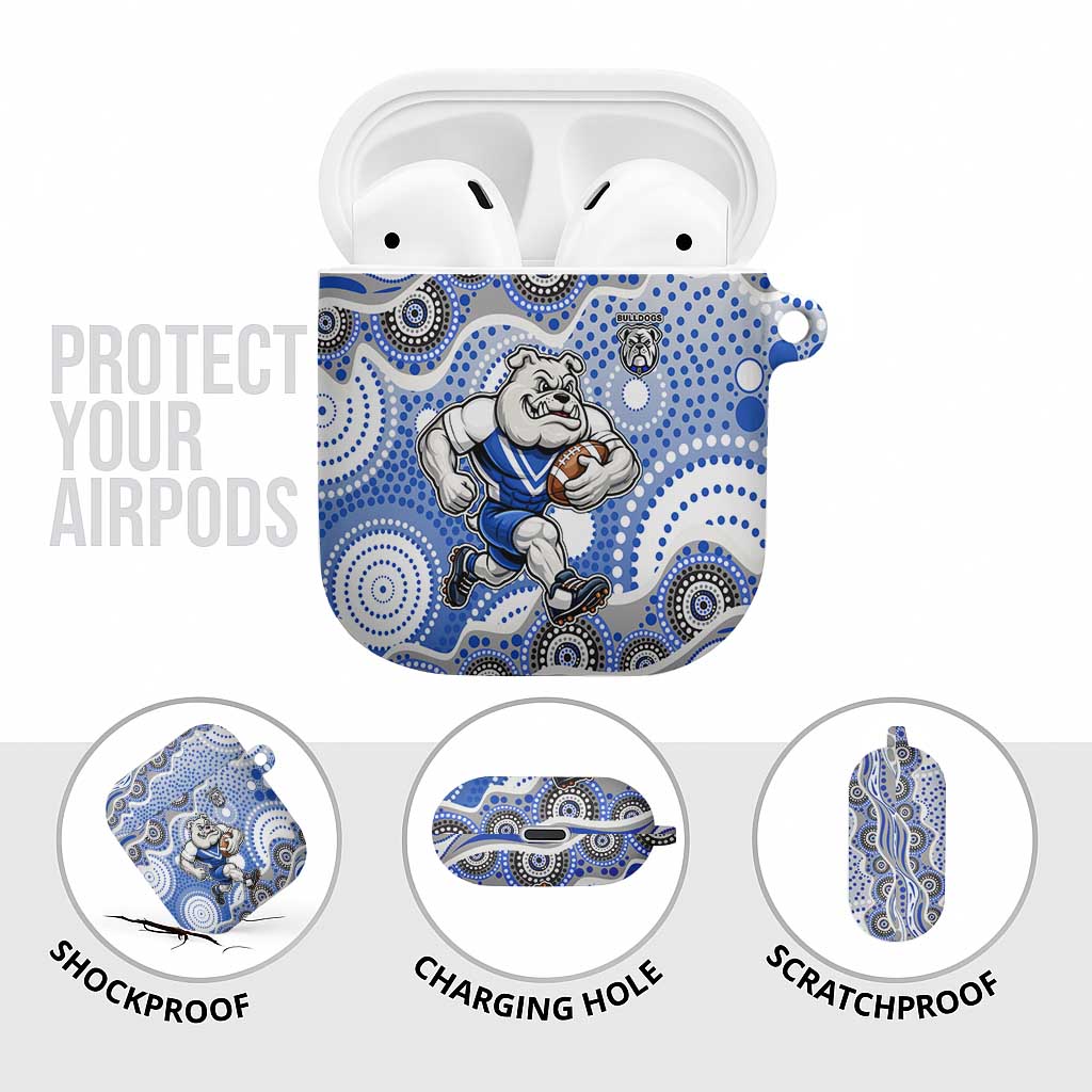 Canterbury-Bankstown Bulldogs AirPods Case Aboriginal Dot Pattern - Rugby Mascot Heritage Pride
