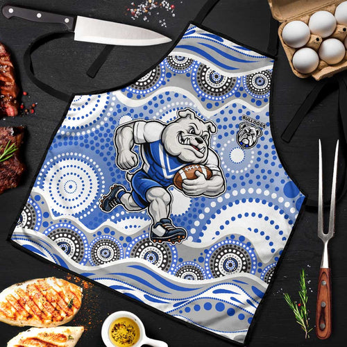 Canterbury-Bankstown Bulldogs Apron Aboriginal Dot Pattern - Rugby Mascot Heritage Pride