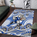 Canterbury-Bankstown Bulldogs Area Rug Aboriginal Dot Pattern - Rugby Mascot Heritage Pride