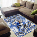 Canterbury-Bankstown Bulldogs Area Rug Aboriginal Dot Pattern - Rugby Mascot Heritage Pride