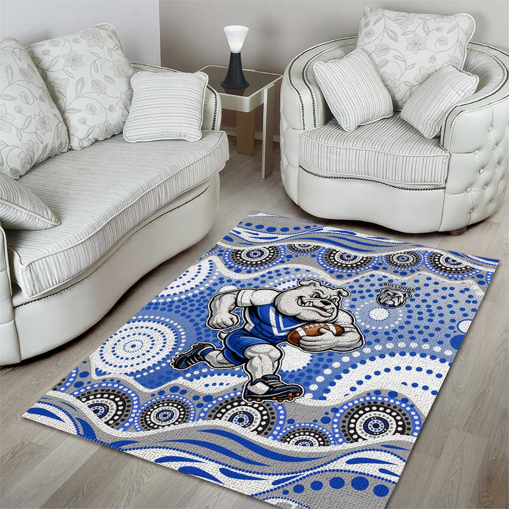 Canterbury-Bankstown Bulldogs Area Rug Aboriginal Dot Pattern - Rugby Mascot Heritage Pride