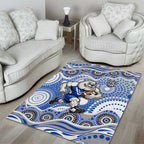 Canterbury-Bankstown Bulldogs Area Rug Aboriginal Dot Pattern - Rugby Mascot Heritage Pride