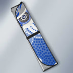Canterbury-Bankstown Bulldogs Auto Sun Shade Aboriginal Dot Pattern - Rugby Mascot Heritage Pride