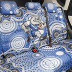 Canterbury-Bankstown Bulldogs Back Car Seat Cover Aboriginal Dot Pattern - Rugby Mascot Heritage Pride