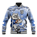 Canterbury-Bankstown Bulldogs Baseball Jacket Aboriginal Dot Pattern - Rugby Mascot Heritage Pride