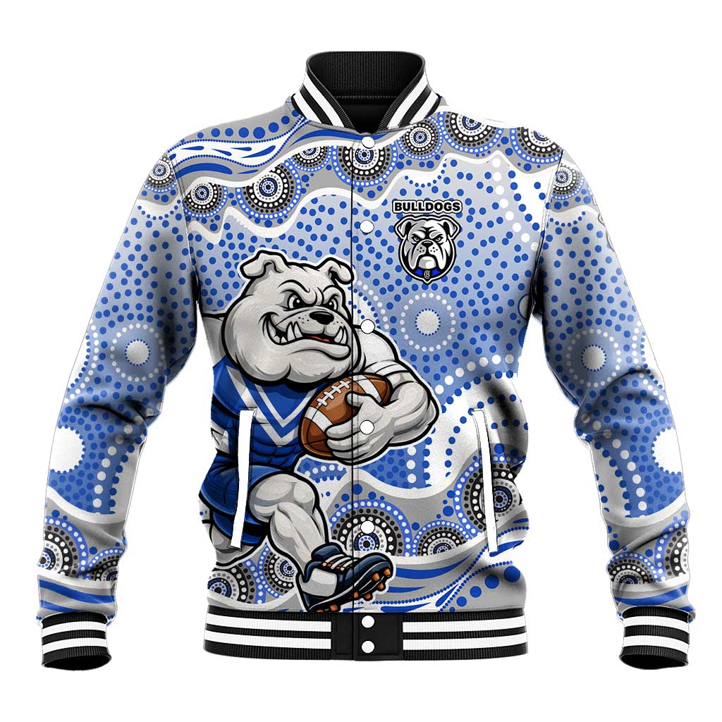 Canterbury-Bankstown Bulldogs Baseball Jacket Aboriginal Dot Pattern - Rugby Mascot Heritage Pride