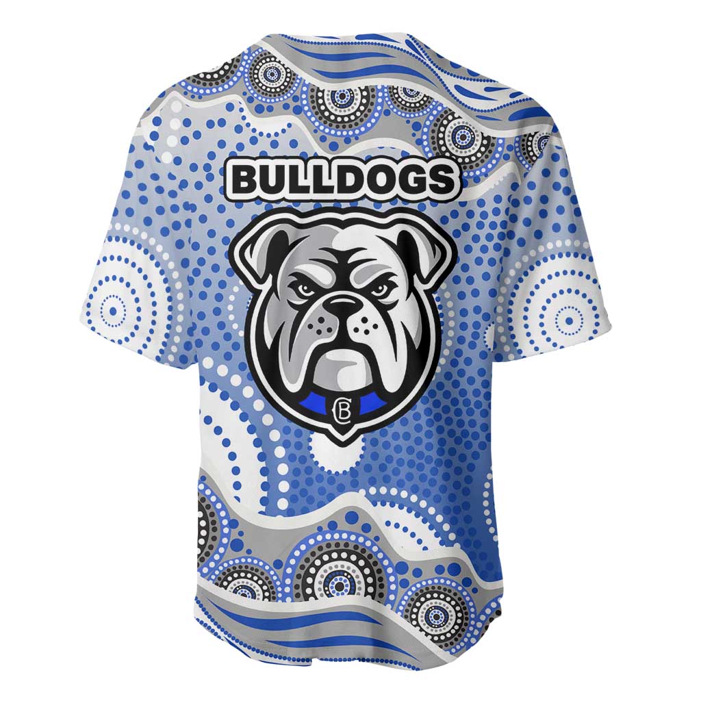 Canterbury-Bankstown Bulldogs Baseball Jersey Aboriginal Dot Pattern - Rugby Mascot Heritage Pride
