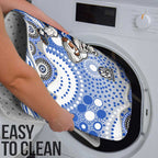 Canterbury-Bankstown Bulldogs Bathroom Set Aboriginal Dot Pattern - Rugby Mascot Heritage Pride