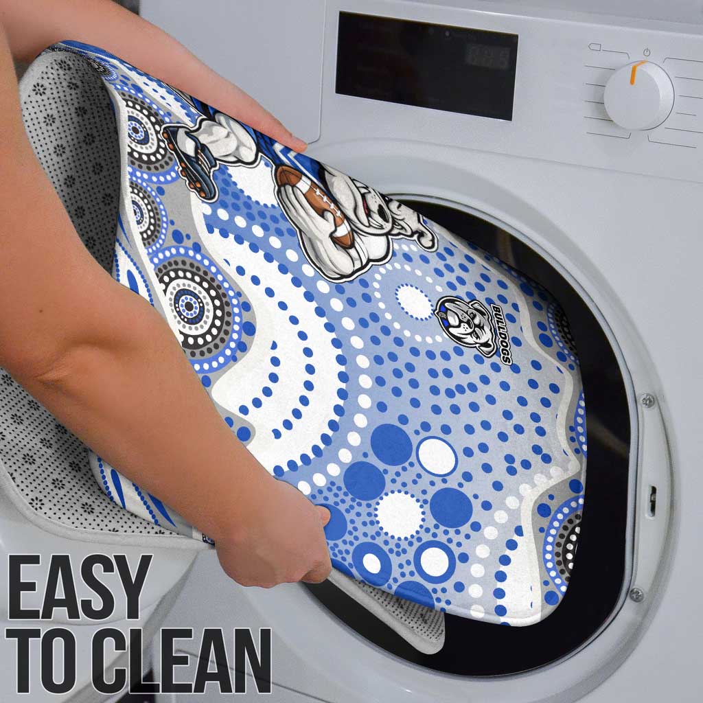 Canterbury-Bankstown Bulldogs Bathroom Set Aboriginal Dot Pattern - Rugby Mascot Heritage Pride