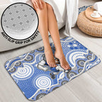 Canterbury-Bankstown Bulldogs Bathroom Set Aboriginal Dot Pattern - Rugby Mascot Heritage Pride