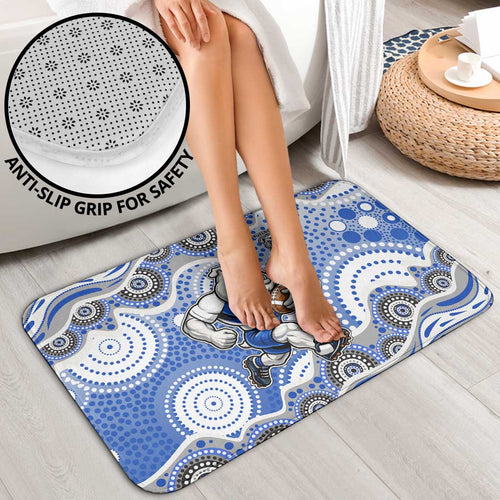 Canterbury-Bankstown Bulldogs Bathroom Set Aboriginal Dot Pattern - Rugby Mascot Heritage Pride