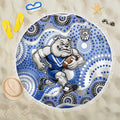 Canterbury-Bankstown Bulldogs Beach Blanket Aboriginal Dot Pattern - Rugby Mascot Heritage Pride