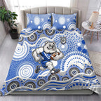Canterbury-Bankstown Bulldogs Bedding Set Aboriginal Dot Pattern - Rugby Mascot Heritage Pride