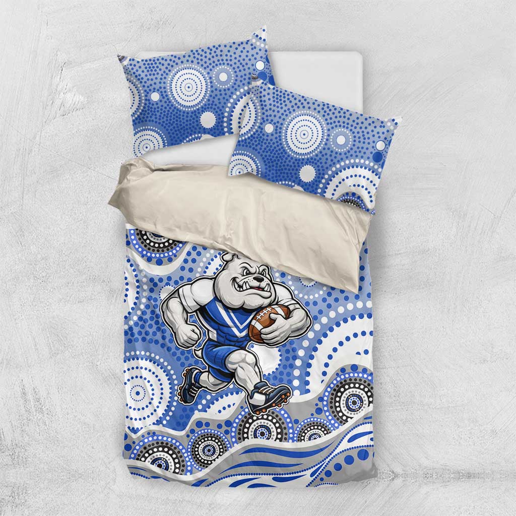 Canterbury-Bankstown Bulldogs Bedding Set Aboriginal Dot Pattern - Rugby Mascot Heritage Pride
