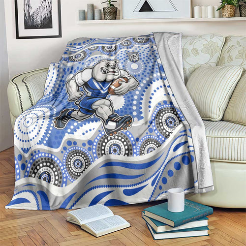 Canterbury-Bankstown Bulldogs Blanket Aboriginal Dot Pattern - Rugby Mascot Heritage Pride