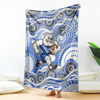 Canterbury-Bankstown Bulldogs Blanket Aboriginal Dot Pattern - Rugby Mascot Heritage Pride