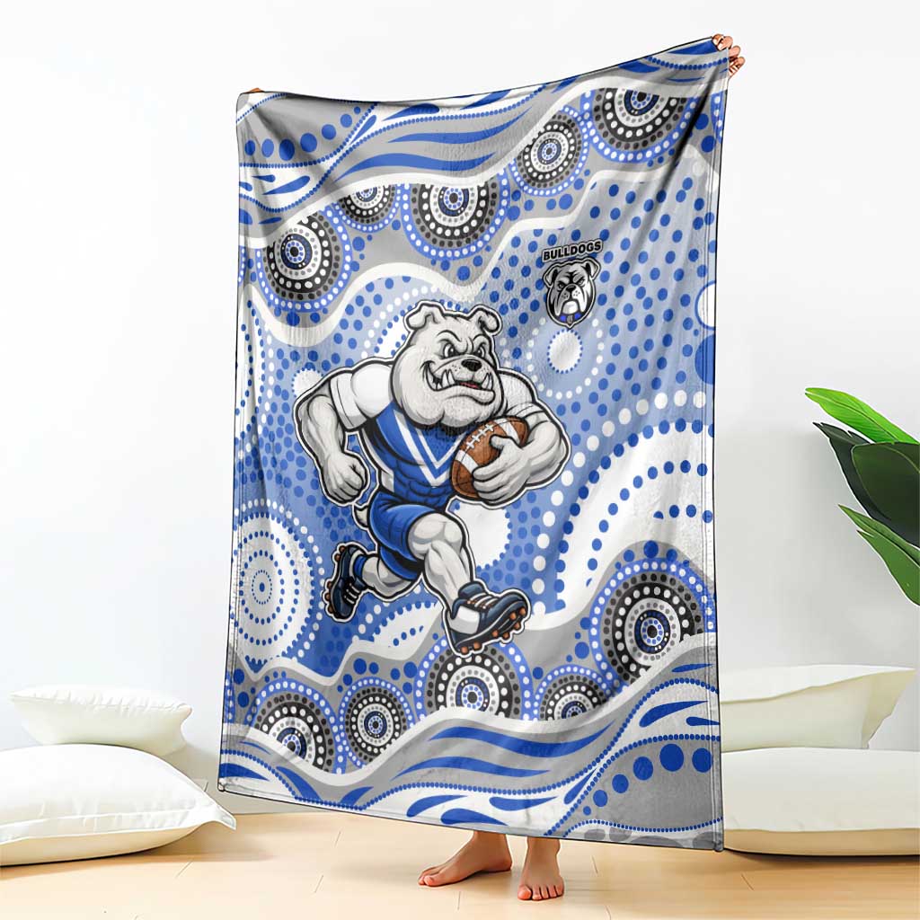 Canterbury-Bankstown Bulldogs Blanket Aboriginal Dot Pattern - Rugby Mascot Heritage Pride