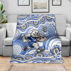 Canterbury-Bankstown Bulldogs Blanket Aboriginal Dot Pattern - Rugby Mascot Heritage Pride