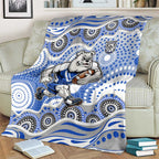 Canterbury-Bankstown Bulldogs Blanket Aboriginal Dot Pattern - Rugby Mascot Heritage Pride