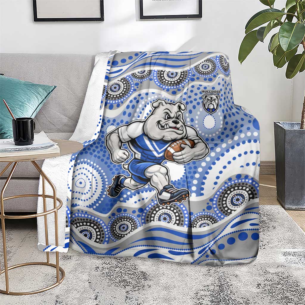 Canterbury-Bankstown Bulldogs Blanket Aboriginal Dot Pattern - Rugby Mascot Heritage Pride