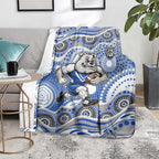 Canterbury-Bankstown Bulldogs Blanket Aboriginal Dot Pattern - Rugby Mascot Heritage Pride