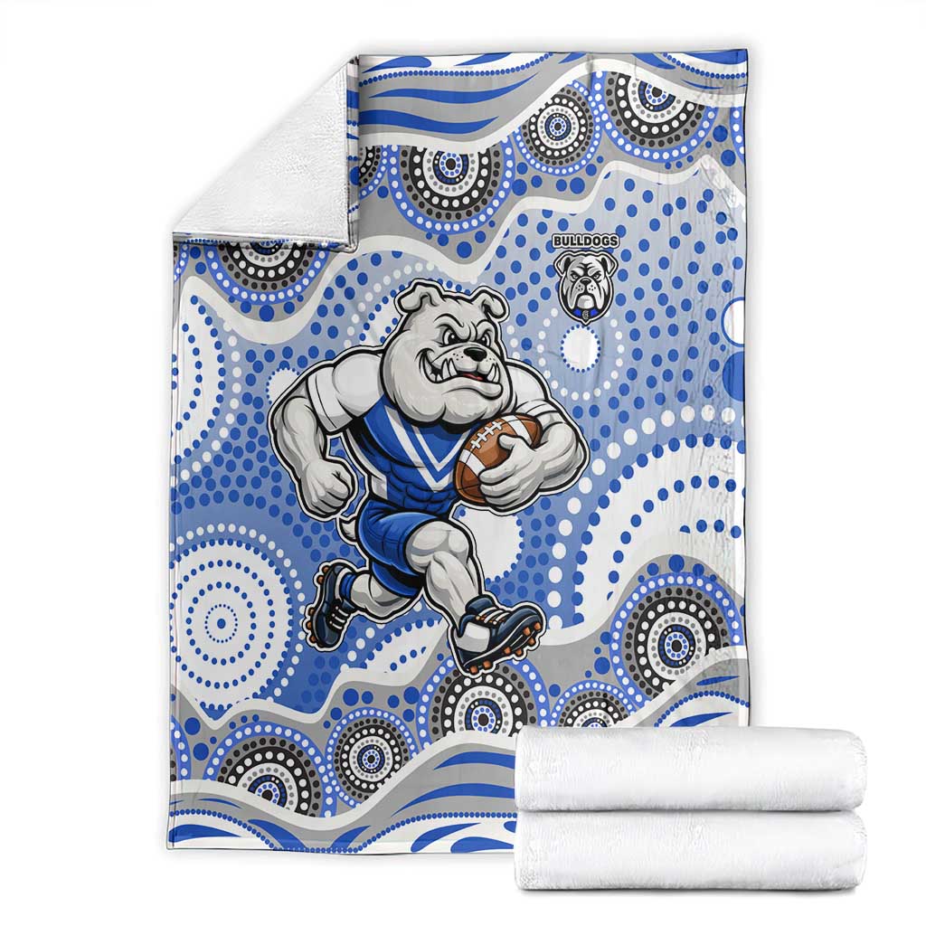 Canterbury-Bankstown Bulldogs Blanket Aboriginal Dot Pattern - Rugby Mascot Heritage Pride