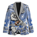 Canterbury-Bankstown Bulldogs Blazer Aboriginal Dot Pattern - Rugby Mascot Heritage Pride