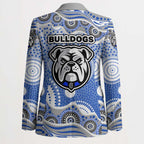 Canterbury-Bankstown Bulldogs Blazer Aboriginal Dot Pattern - Rugby Mascot Heritage Pride